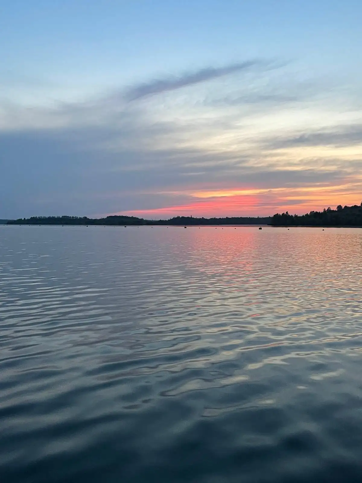 Abendstimmung am Geiseltalsee nahe Schloss Bündorf, Sachsen-Anhalt